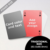 Simple Bridge Style Poker Size Personalized Both Sides Playing Cards (63.5 x 88.9mm)