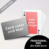 Classic Personalized Both Sides Landscape Back Playing Cards (63.5 x 88.9mm)