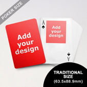 Top Portrait Photo Custom Front and Back Playing Cards (63.5 x 88.9mm)