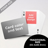 Top Portrait Photo Personalized Both Sides Landscape Back Playing Cards (63.5 x 88.9mm)