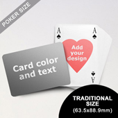 Heart-to-Heart Series – Custom Back Playing Cards in Bridge Style (Landscape) (63.5 x 88.9mm)