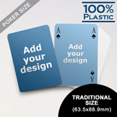 Custom Sides Plastic Poker Simple Bridge Style (63.5 x 88.9mm)