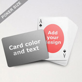 Ovate Personalized Both Sides Landscape Back Playing Cards