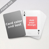 Centre Portrait Photo Personalized Both Sides Playing Cards