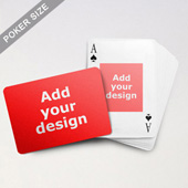 Centre Portrait Photo Custom Front and Landscape Back Playing Cards