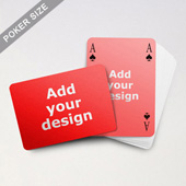 Simple Bridge Style Poker Size Custom Front and Landscape Back Playing Cards