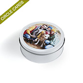 custom round tin box for 3.5