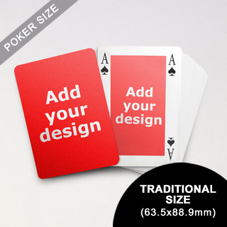 Classic Bridge Style Poker Size Custom Front and Back Playing Cards (63.5 x 88.9mm)