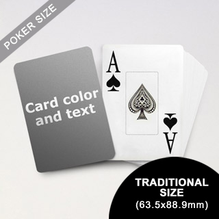 Jumbo Index Cards - Poker Size With Custom Message (63.5 x 88.9mm)