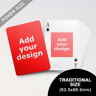 Centre Portrait Photo Custom Front and Back Playing Cards (63.5 x 88.9mm)