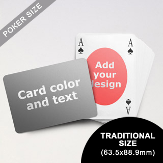 Ovate Bridge Style Poker Size Personalized Both Sided Landscape Back Playing Cards (63.5 x 88.9mm)