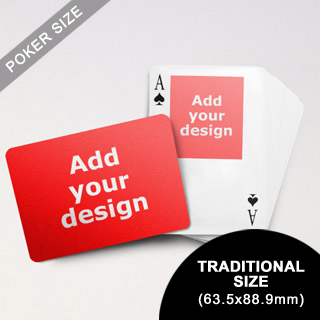 Top Portrait Photo Custom Front and Landscape Back Playing Cards (63.5 x 88.9mm)