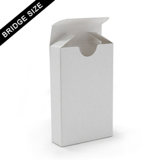 Tuck box for bridge size cards