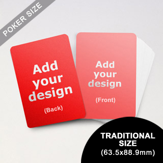 Traditional poker size cards