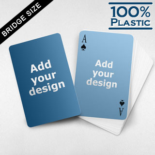 Custom Face and Back Plastic Bridge Cards