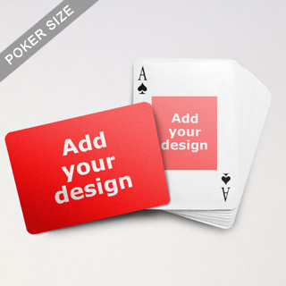 Centre Portrait Photo Custom Front and Landscape Back Playing Cards