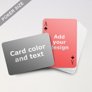 Simple Personalized Both Sides Landscape Back Playing Cards