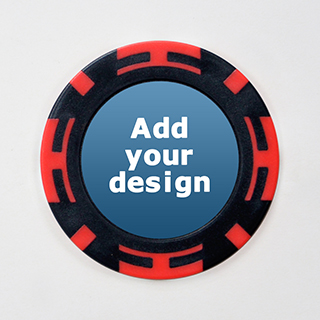 Two Tone Clay Composite Custom Red Poker Chip