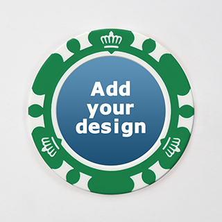 Custom Two Tone Green Casino Chip