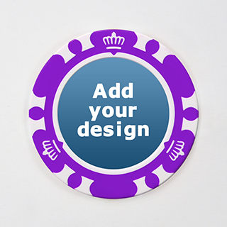 Custom Crown Purple Casino Chip