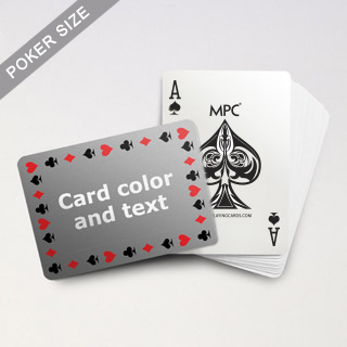 Pips Border MPC Custom Text Poker Deck (Landscape)