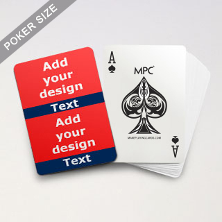 Twin Collage Blue Series Playing Cards with Your Text