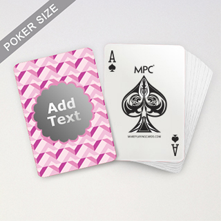 Personalized Pink Zig Zag Monogrammed Playing Cards