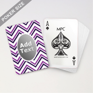 Monogram Pink Chevron Playing Cards